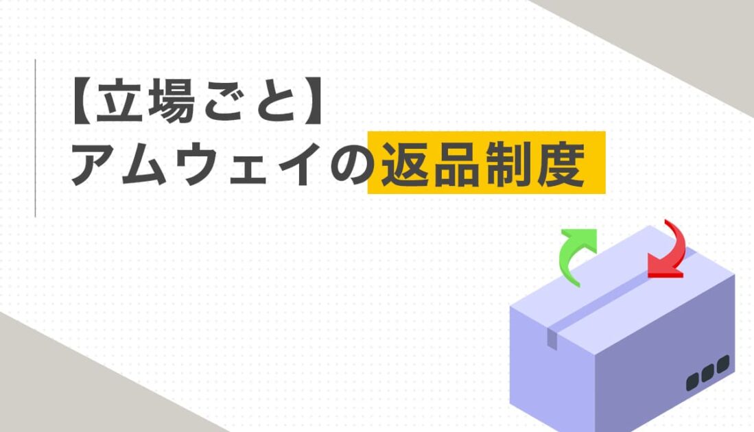 返品制度を表す双方向矢印付きボックス