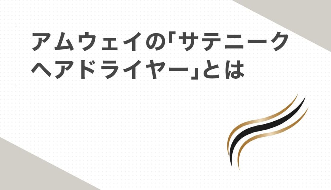 アムウェイのサテニークヘアドライヤーとはを説明する画像