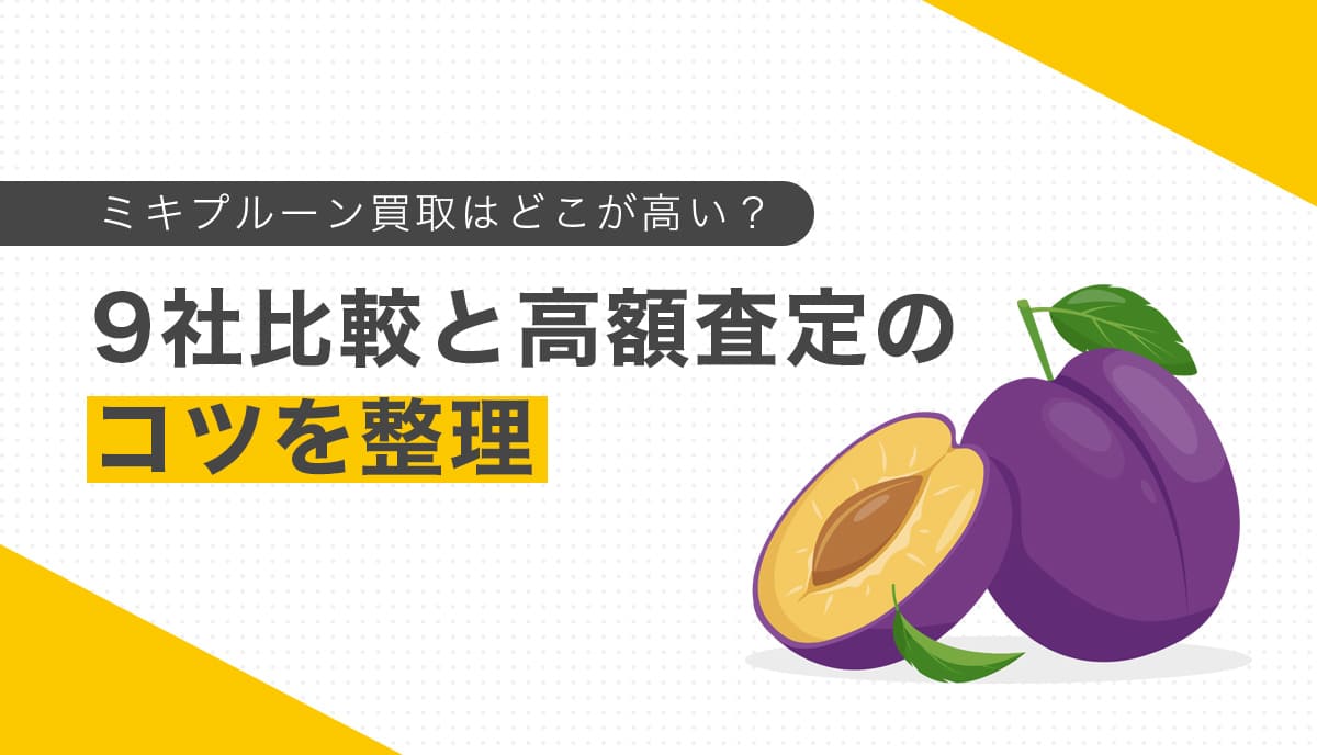 ミキプルーン買取はどこが高い？9社比較と高額査定のコツを整理